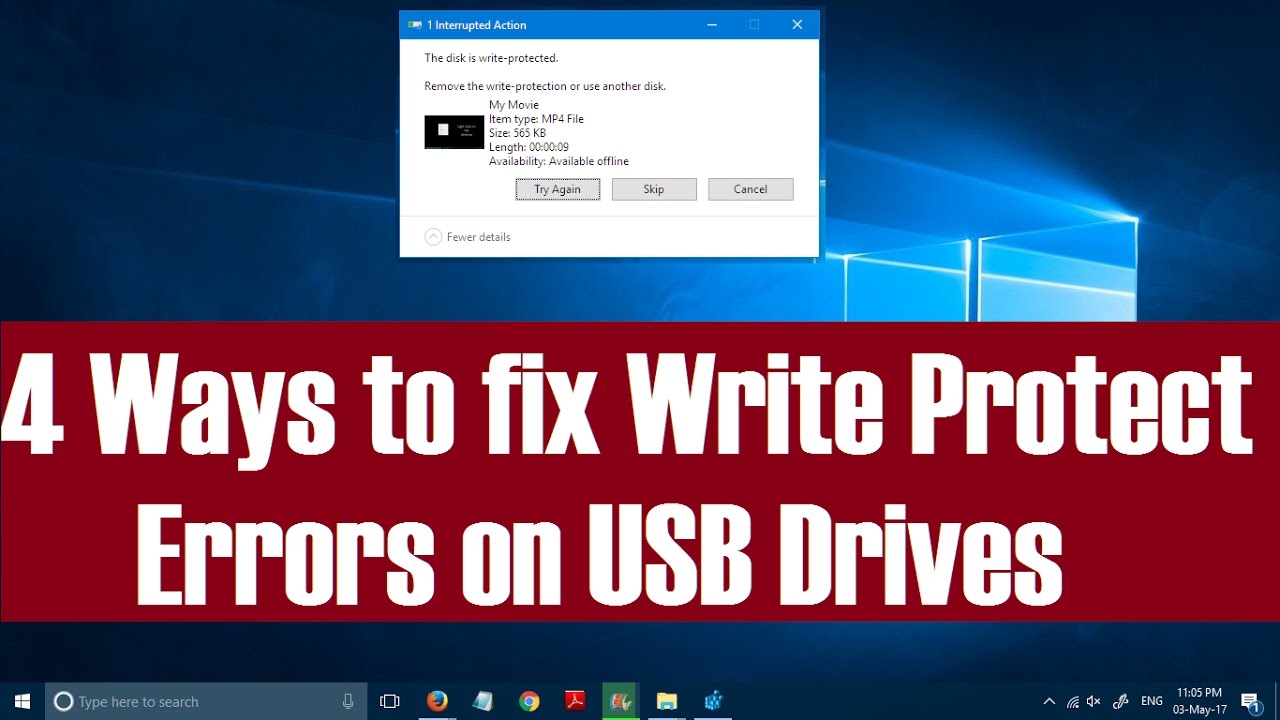 usb drive write protected fix